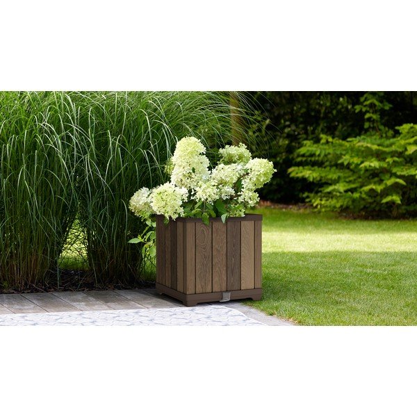 Plastový samozavlažovací kvetináč Deco Square – Keter-image-4