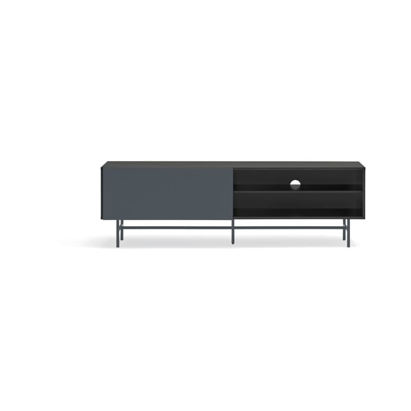 Čierno-antracitový TV stolík 180x56 cm Nube – Teulat-image-2