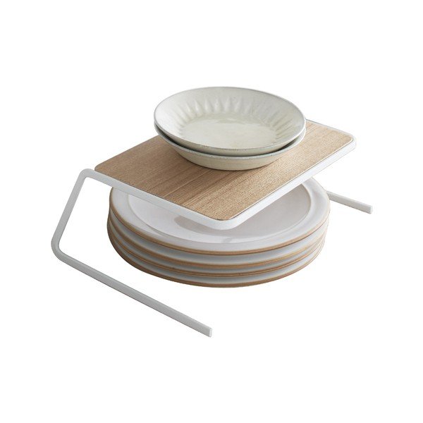 Biela/v prírodnej farbe drevená prídavná polička 19,5x19,5 cm Tosca – YAMAZAKI-image-3