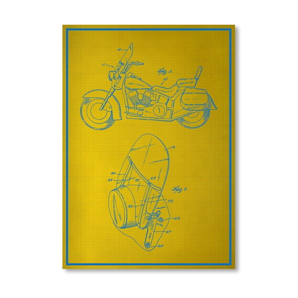 Plagát Motorcycle, 30x42 cm