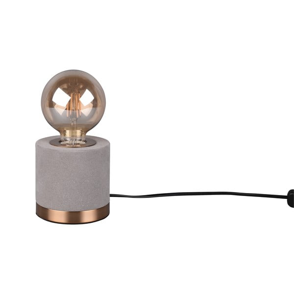 Sivá zamatová stolová lampa (výška 11 cm) Judy – Trio