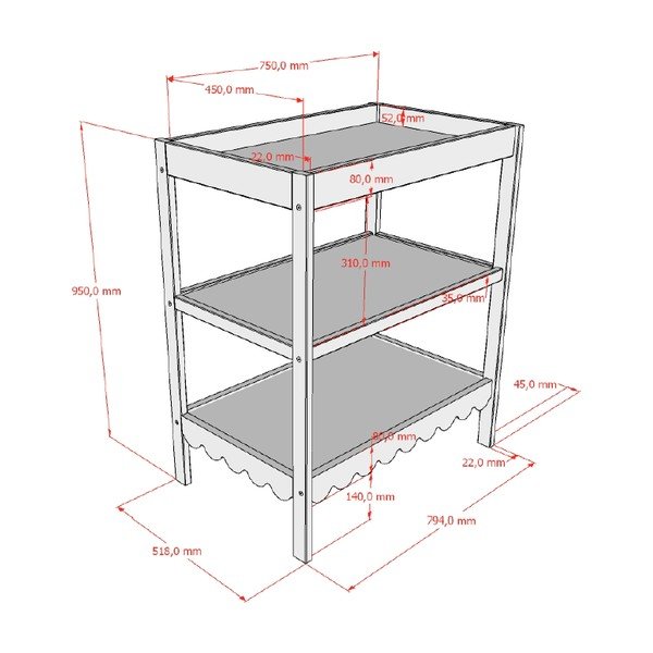 Béžový prebaľovací pult s prebaľovacím pultom Swingo – Vipack-image-2