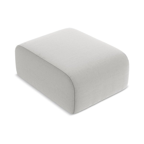 Svetlosivá zamatová podnožka Lani – Makamii-image-1