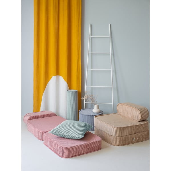 Ružové menčestrové detské kresielko Flip – Wigiwama-image-4