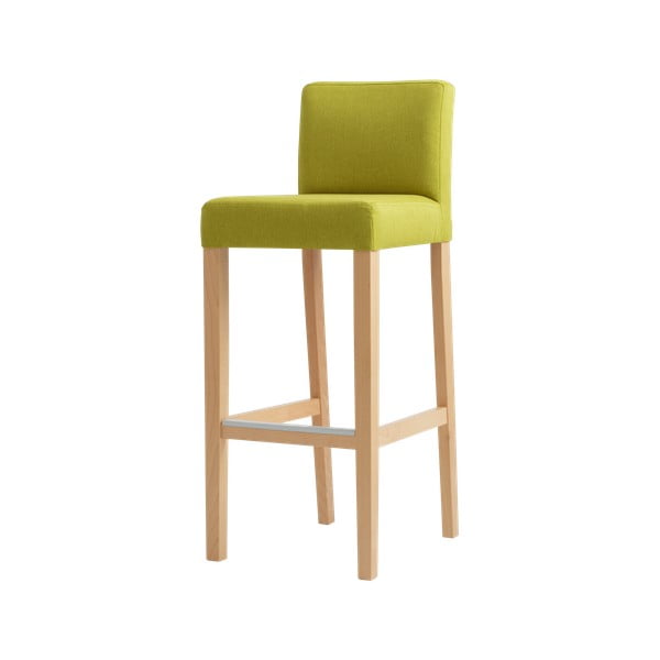 Zelená barová stolička s prírodnými nohami Custom Form Wilton