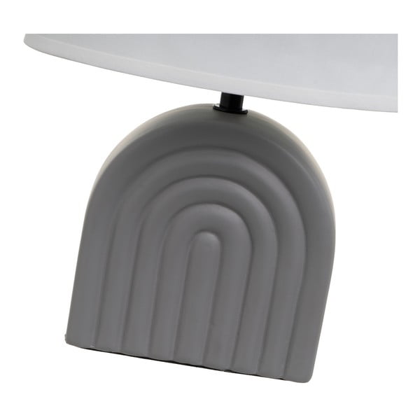 Bielo-sivá keramická stolová lampa s textilným tienidlom (výška 31 cm) – Casa Selección-image-3