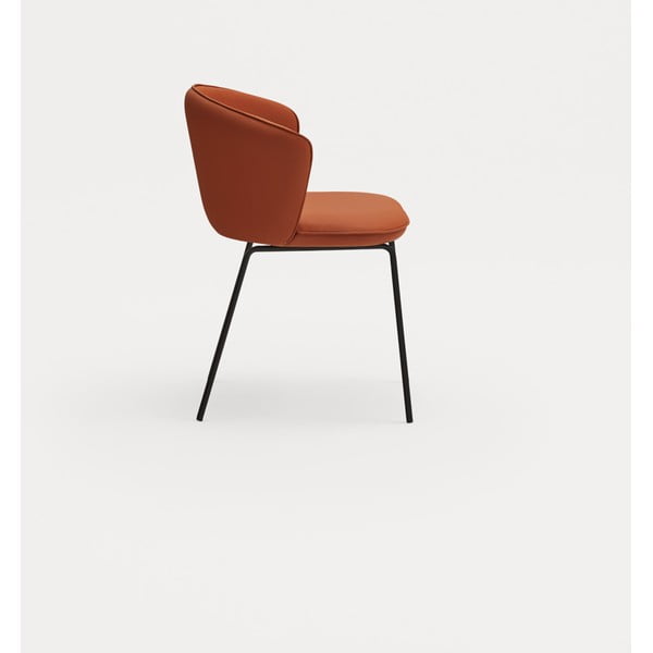 Oranžové čalúnené jedálenské kreslá v súprave 2 ks Add – Teulat-image-3