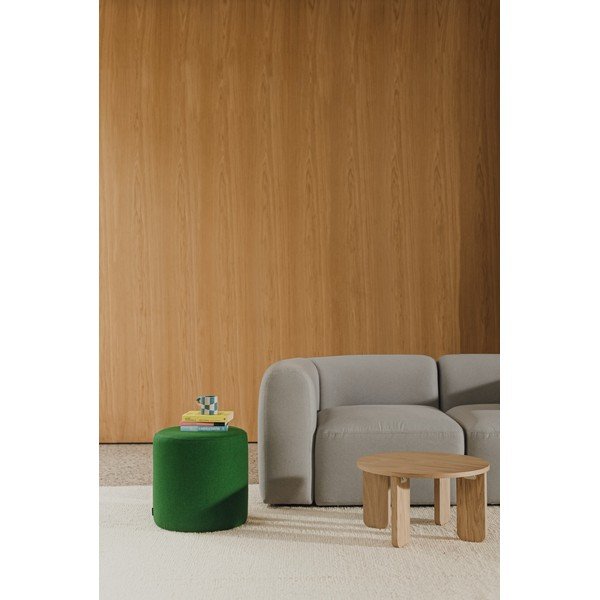 Zelený vlnený taburet Folk – noo.ma-image-1