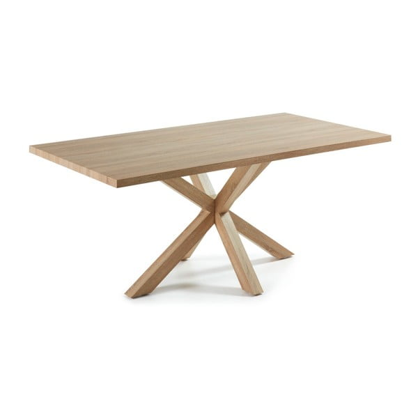 Jedálenský stôl s drevenou podnožou La Forma Arya Natural, dĺžka 200 cm