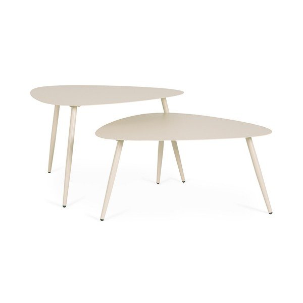 Oceľové záhradné konferenčné stolíky v súprave 2 ks 73,5x77,5 cm Yvonne – Bizzotto