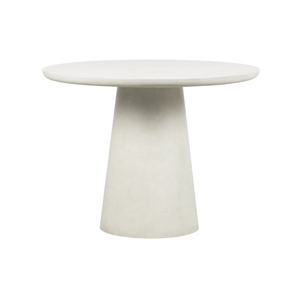 Biely jedálenský stôl z vláknitého ílu WOOOD Damon, ø 100 cm