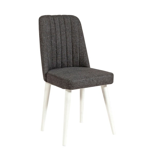 Antracitová zamatová jedálenská stolička Stormi Sandalye – Kalune Design