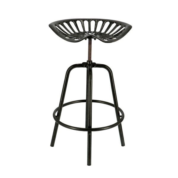 Čierna kovová záhradná barová stolička Traktor – Esschert Design