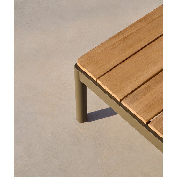 Záhradný konferenčný stolík z teakového dreva 63x149 cm Sorells – Kave Home-image-3