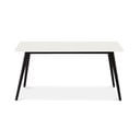Biely jedálenský stôl s čiernymi nohami Furnhouse Life, 160 x 90 cm