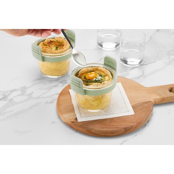 Sklenené formy do teplovzdušnej fritézy v sade 4 ks ø 9,5 cm – Lékué-image-3