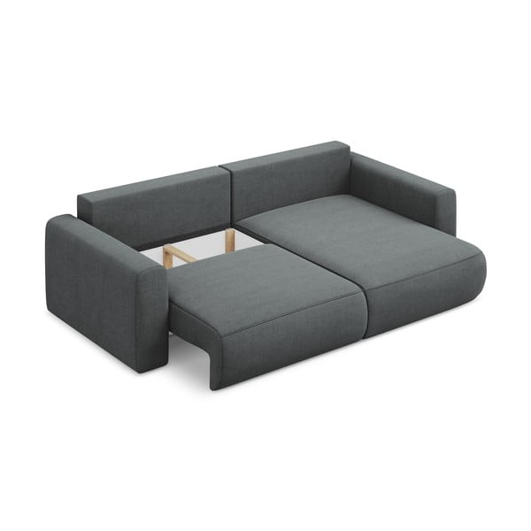 Tmavosivá rozkladacia/s úložným priestorom rohová pohovka (pravý roh/s leňoškou) Kapua – Makamii-image-4