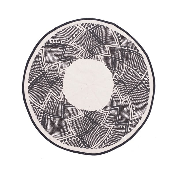 Bavlnený kruhový koberec InArt Trippy, ⌀ 90 cm