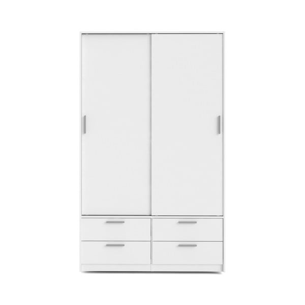 Biela šatníková skriňa s posuvnými dverami 121x200 cm Line – Tvilum-image-2