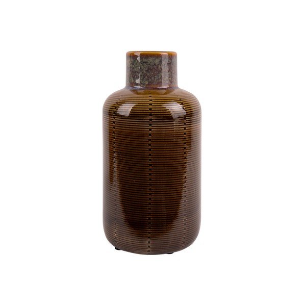 Hnedá keramická váza PT LIVING Bottle, výška 23 cm
