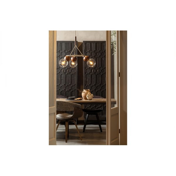 Čierna šatníková skriňa z recyklovaného dreva 60x210x40 cm Bequest – WOOOD-image-1