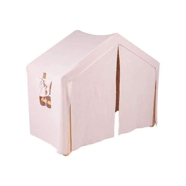 Ružový/v prírodnej farbe pikler trojuholník z borovicového dreva 112x61x94 cm Montessori – Meowbaby-image-3