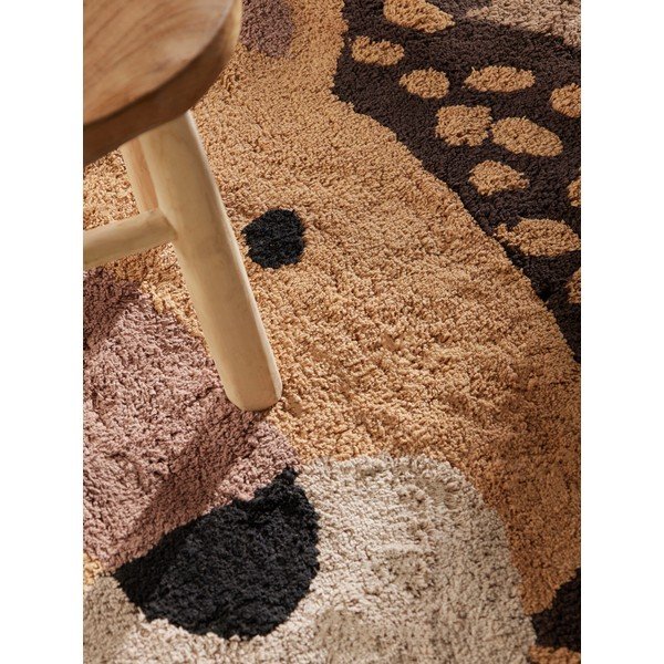 Oranžový/hnedý prateľný/ručne tkaný bavlnený detský koberec 120x125 cm Snuggle Roary – Hanse Home-image-4