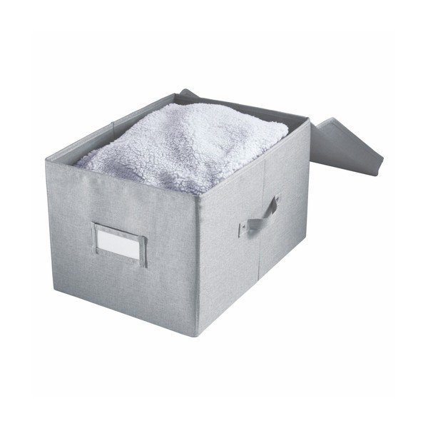 Sivý úložný box iDesign Codi, 39 × 28 cm-image-2