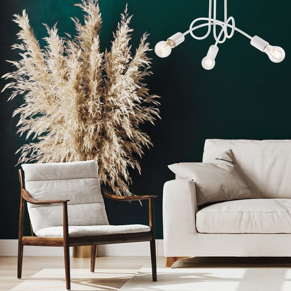 Biele stropné svietidlo bez tienidla 36x36 cm Camilla – LAMKUR-image-2