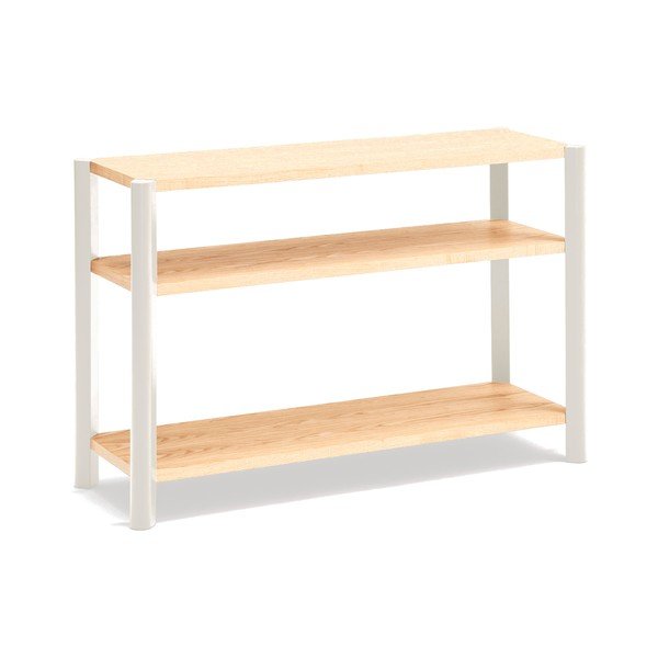 Krémový/v svetloprírodnej farbe regál v dekore duba 126x84x43 cm Bona – Teulat-image-2