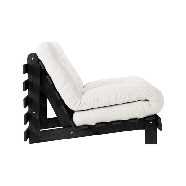 Rozkladacie kreslo so svetlobéžovým poťahom Karup Design Roots Black/Natural-image-3