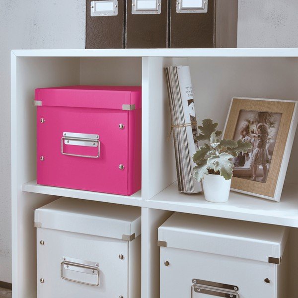 Ružová úložná škatuľa Leitz Office, dĺžka 26 cm-image-1