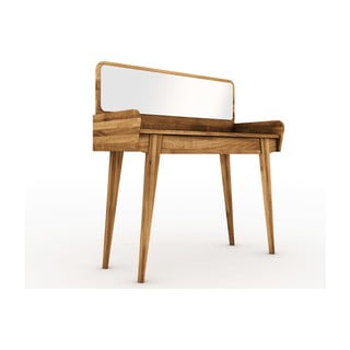 Toaletný stolík z dubového dreva so zrkadlom 110x45 cm Retro - The Beds