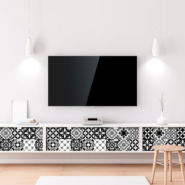 Sada 60 samolepiek na nábytok Ambiance Tiles Stickers For Furniture Maria, 20 × 20 cm