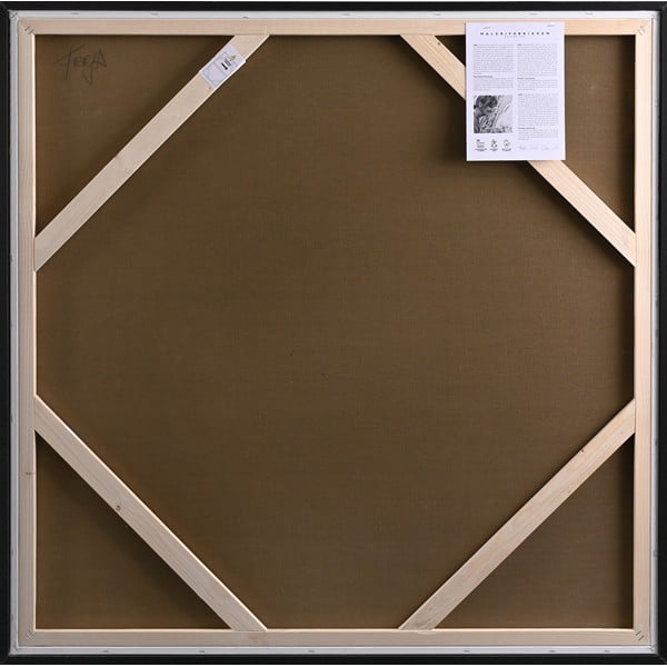 Ručne maľovaný obraz 100x100 cm Blue Inside – Malerifabrikken-image-2