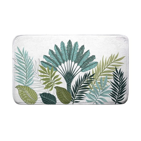 Biela/zelená kúpeľňová predložka 45x75 cm Panazio – douceur d'intérieur