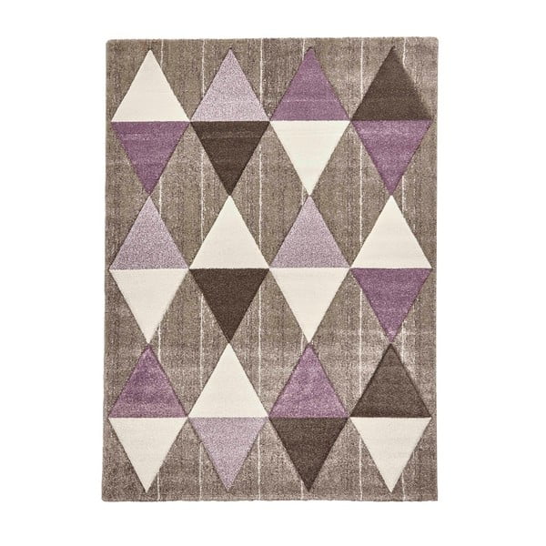 Béžovo-fialový koberec Think Rugs Brooklyn, 120 × 170 cm