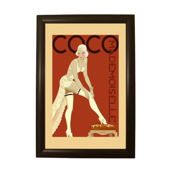 Plagát v čiernom ráme Piacenza Art Coco, 33,5 x 23,5 cm