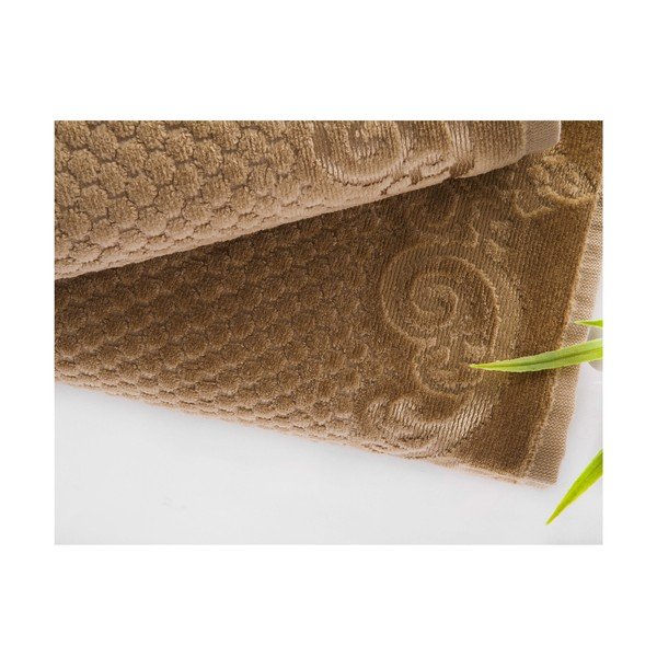 Sada uteráka a osušky Acustic Light Brown, 50x90 cm a 70x140 cm-image-1