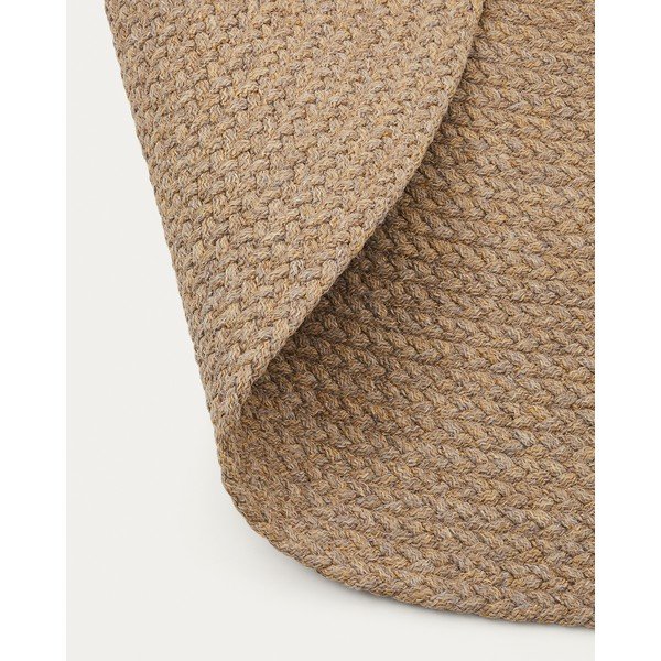 Béžový okrúhly vnútorný a vonkajší koberec z recyklovaných vlákien ø 150 cm Despas – Kave Home-image-4