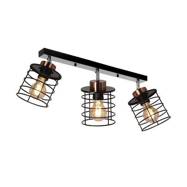 Čierne kovové stropné svietidlo 12x56 cm Glob - Candellux Lighting