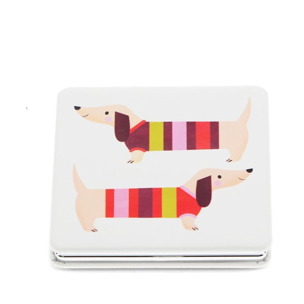 Kozmetické zväčšovacie zrkadlo 7x7 cm Sausage Dog – Rex London