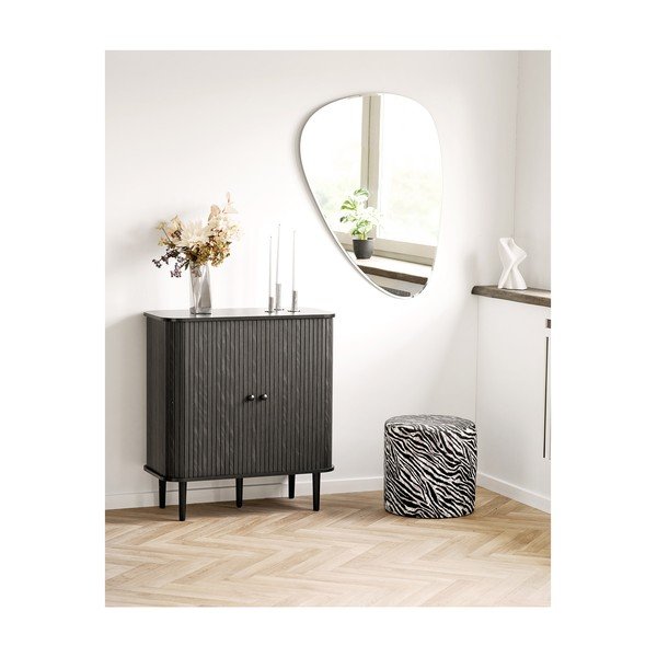 Čierno-biely taburet Kimberley – House Nordic-image-1