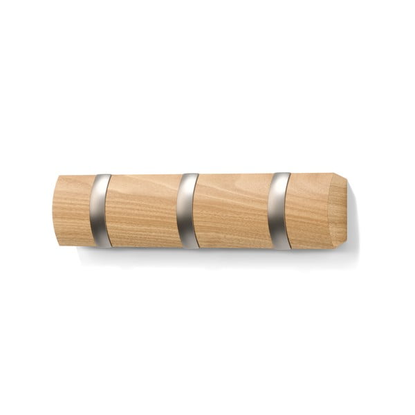 Nástenný vešiak z topoľového dreva v prírodnej farbe Flip – Umbra-image-3