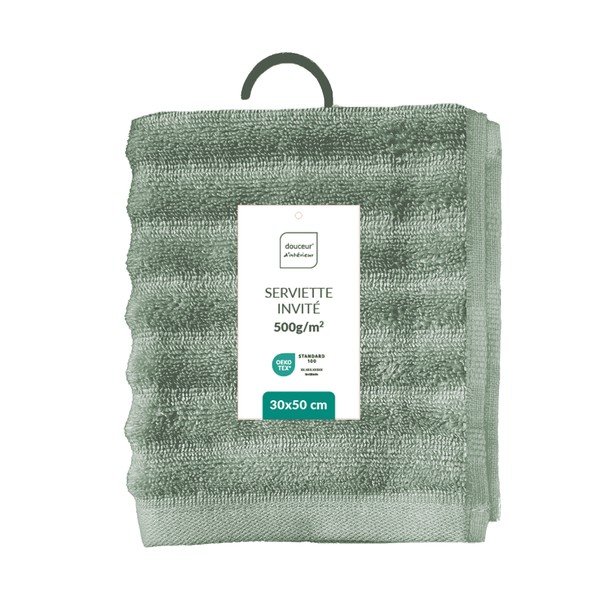 Zelený froté bavlnený uterák 30x50 cm Maya – douceur d'intérieur-image-4