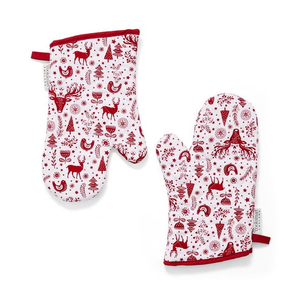 Súprava 2 bavlnených kuchynských chňapiek Cooksmart ® A Nordic Christmas