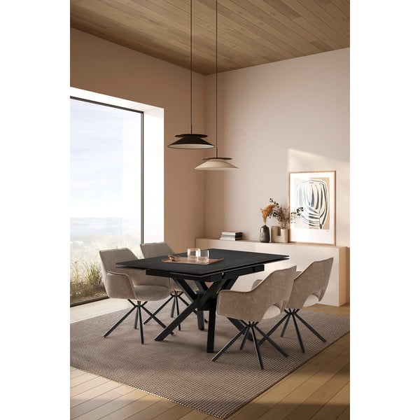 Rozkladací jedálenský stôl s prídavnou doskou s doskou z kameňa 90x150 cm Arlene – Marckeric-image-1