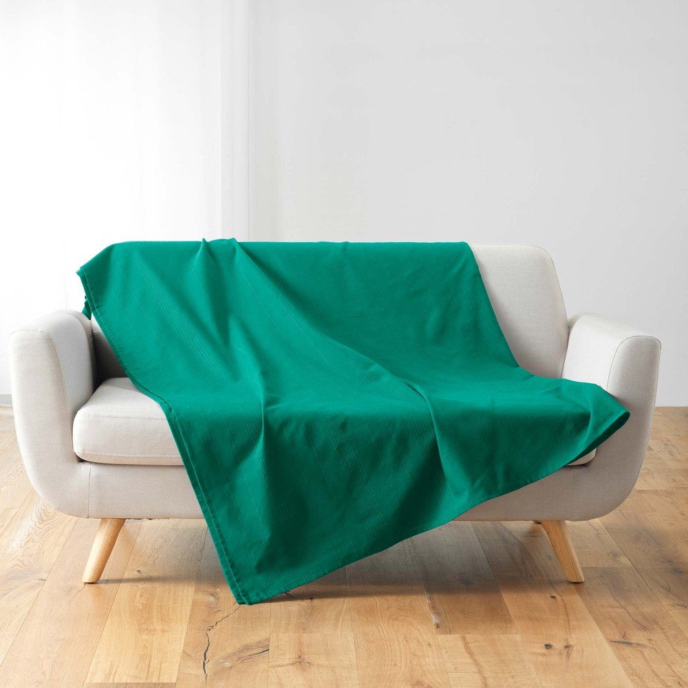 E-shop Zelenomodrý pléd 180x220 cm Lucile – douceur d'intérieur