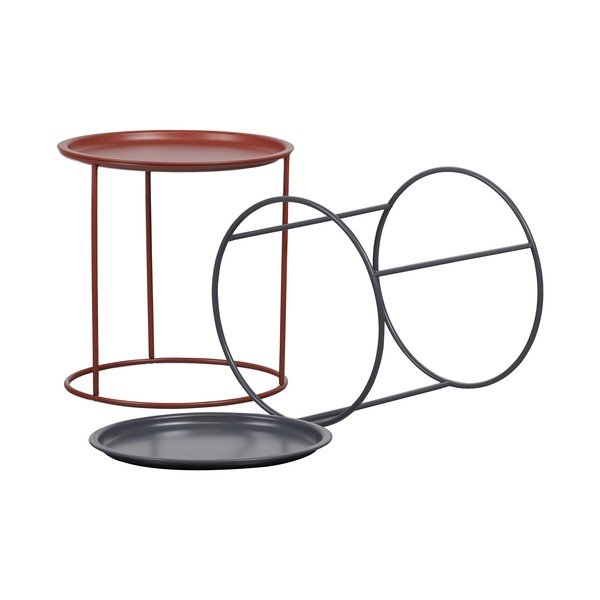 Svetlosivý odkladací stolík WOOOD Ivar, ø 40 cm-image-4