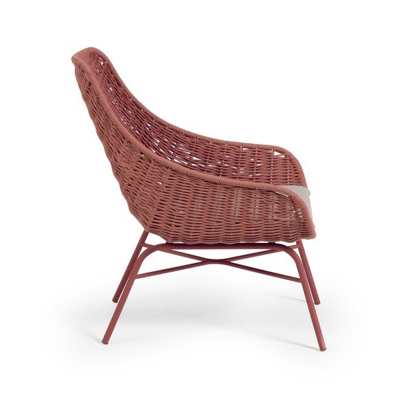 Záhradné kreslo v terakotovej farbe Kave Home Abeli-image-2